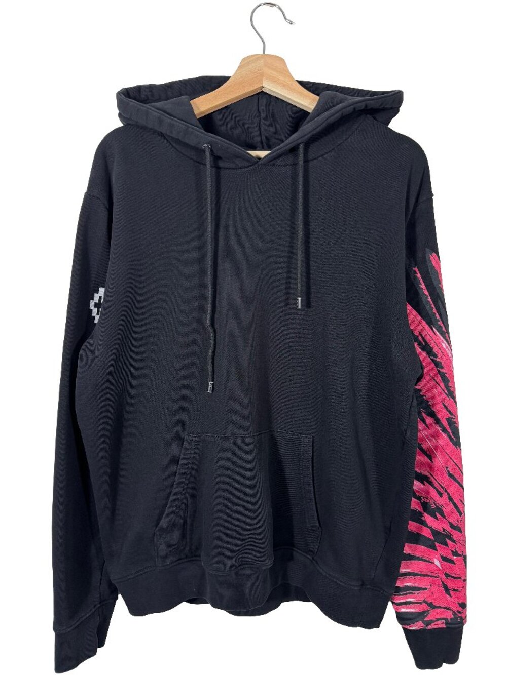 Marcelo Burlon French Terry Bird of Paradise Pullover Hoodie Black men's size L